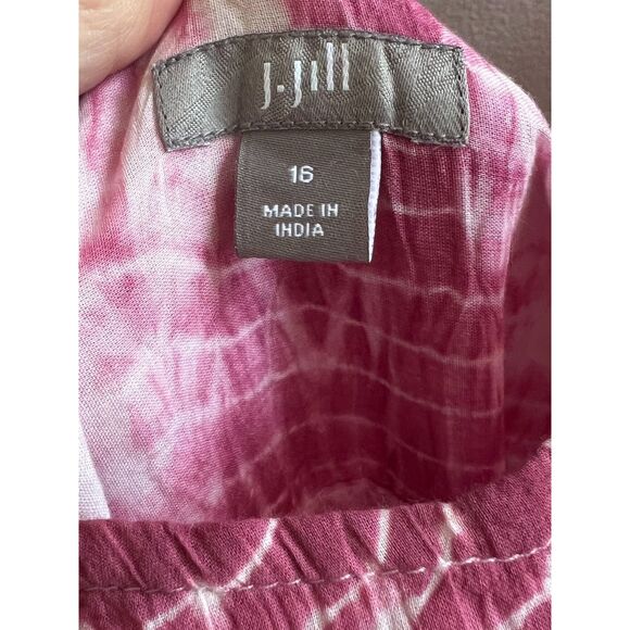 Low Price! J. Jill Pink Tie-Dye Sleeveless Dress Size 16 - Picture 5 of 6
